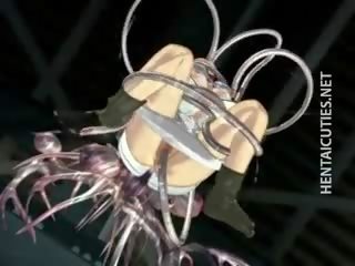 3d anime vogëlushe në tentacles merr fucked